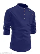 Solid Cotton Kurta Set for Boys 