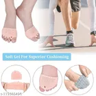 Combo of Silcone Gel Heel Socks & Half Toe Sleeve Pads for Pain Relief 