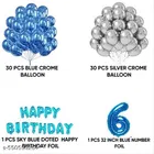 62 Pcs Pcs 6th Birthday Decoration kit, Multicolour, Set of 1