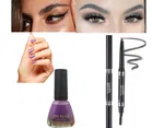 Nail Polish with Pencil Eyeliner (Purple & Black, Set of 2)