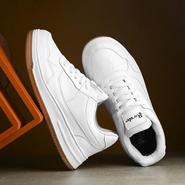 Casual Shoes for Men (White, 8)