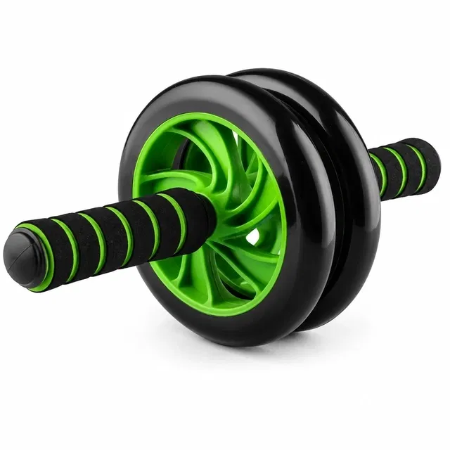 AJRO DEAL PREMIUM AB WHEEL ROLLER -GREEN Double-wheeled Abdominal Cross-fit Gym Equipment for Body Fitness Ab Exerciser Ab Exerciser (Green, Black, Pack of 1)