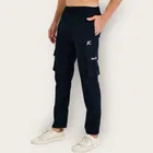 Lycra Nylon Logo Printed Track Pant for Men 