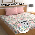 Polycotton Fitted Elastic 88x88in Bedsheet 