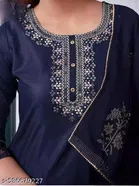 Solid A-line Kurta Set for Women 