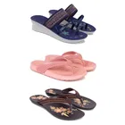 Combo of Heels with Slippers for Women 