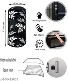 KANUSHI Industries® 1Pc Fridge Cover for Top with 6 Utility Pockets + 2 Handles Covers + 3 Fridge Mats 