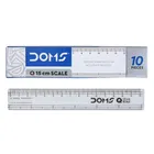 DOMS Q Series 15 cm Transparent Scale | Precise Marking For Accurate Results Ruler (White, Pack of 10)