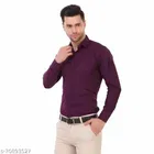 Cotton Blend Solid Full Sleeves Shirt for Men 