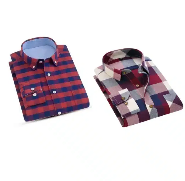 Exclusive Long Sleeves Shirt for Men (Pack of 2) (Multicolor, XL) (JME-131)