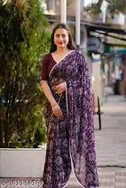 Georgette Abstract Saree for Women 