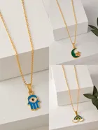 Gold Plated Chain & Pendant for Women & Girls 