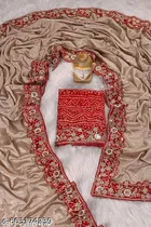 Georgette Solid Saree For Women, White