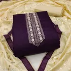 Cotton Embroidered Unstitched Suit for Women 