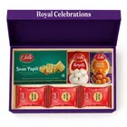 Sethi Royal Celebration Celebration Pack (Rasgulla 500g , Gulab Jamun 500g, Soan Papdi 250g, Bikaneri Bhujia 200g, Plain Mixture 200g & Navratan Mixture 200g)