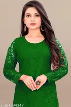 Net Kurti for Women,  Green  
