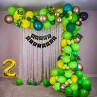 Jungle Theme 2nd Birthday Balloon Decoration Kit , Multicolor, Pack Of 63