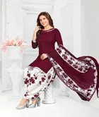 Synthetic Printed Unstitched Dress Material for Women & Girls 
