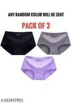 Nylon Briefs for Women, Multicolour, Pack of 3 