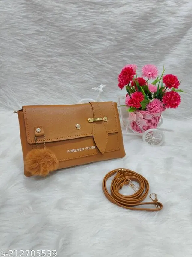 PU Sling Bag for Women (Mustard)