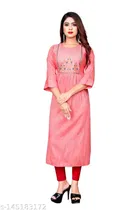 Rayon Slub Printed Kurti for Women 