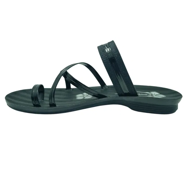 Flats for Women (Black, 6)