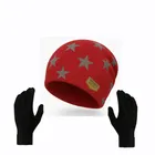 Woolen Printed Cap with Gloves for Men 