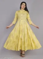 Rayon Printed Anarkali Kurti for Women 