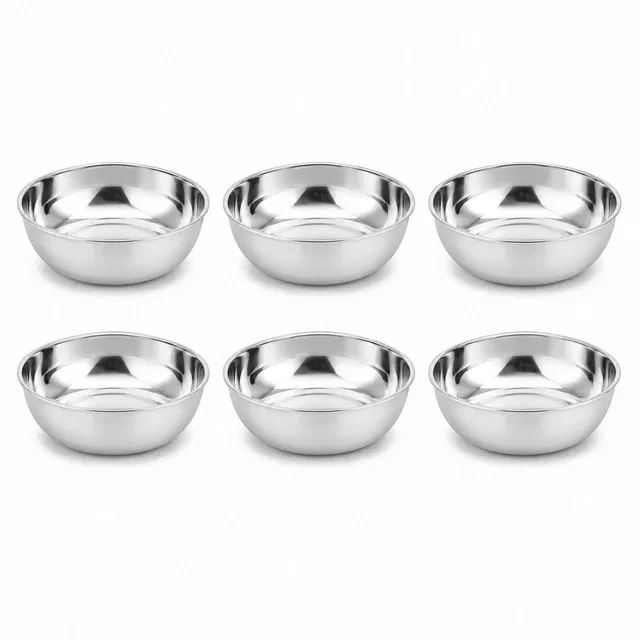 TerraHome Steel Bowl 250ml Combo Set of 6