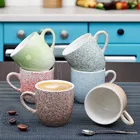 6 Pcs Ceramic Tea & Coffee Cup Set - Multicolour 6 Colour