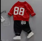 Hosiery Cotton Full Sleeves T-Shirt with Pant Clothing Set for Kids 