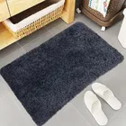 Polyester Solid Doormat, Dark Grey 