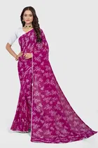Georgette Printed Saree for Women 