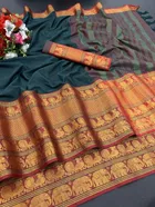 Jacquard Printed Saree for Women 