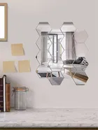 Acrylic Hexagon Shaped Wall Mirror Stickers 