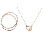 Rose Gold Plated Pendants with Bracelets for Women 