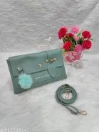 PU Sling Bag for Women (Green)