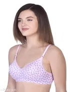 Cotton Blend Printed Padded Bra for Women 