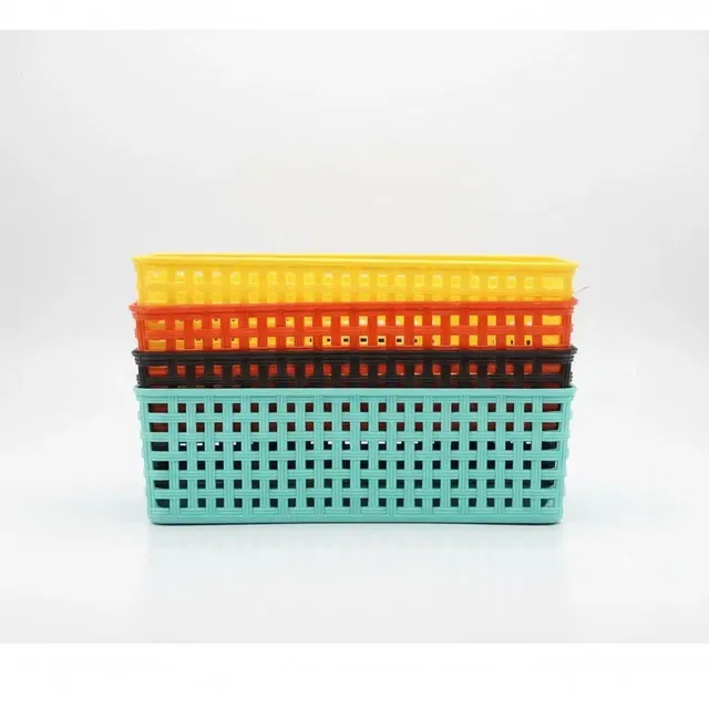 PARIKSHIT Plastic 4 pcs Multicolour basket (Pack of 4)
