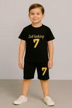 Cotton Blend Printed Clothing Set for Boys 