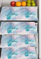 PVC Fridge Mat, Multicolor, Pack of 4