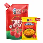 नोम निंजा टोमेटो केचप 950 g + नोम निंजा इंस्टेंट मसाला नूडल्स 50 g 