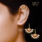 Brass Pearl Ear Cuffs for Women 