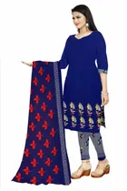 शारदा क्रिएशन क्रेप फ्लोरल प्रिंट सलवार सूट अस्टीचड 