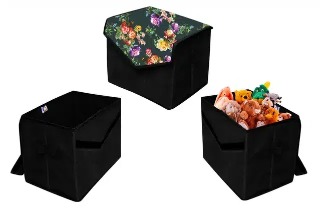 PVC Printed Toys Storage Box (Multicolor)