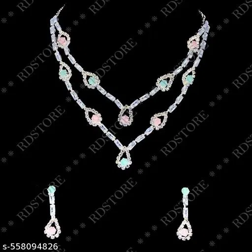 Necklace and Earrings Set for Women (Multicolor, 1)
