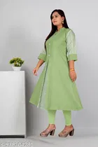 Solid Embroidered Panelled Kurti for Women 