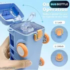 Plastic Bus Shape Sipper Bottle for Kids, Multicolor 
