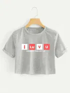 Printed Crop T-shirt for Women 