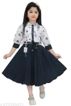 Cotton Blend Frock for Girls 